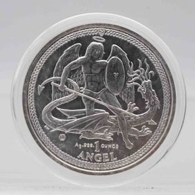 2014 Isle Of Man Angel 1oz Silver Coin