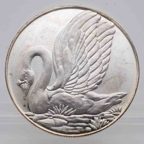 Vintage Coast Productions Swan 1oz Silver Round