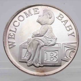 2014 Welcome Baby Novelty 1oz Silver Round