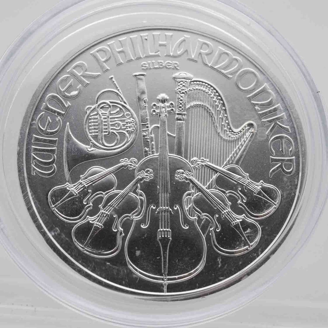 2020 Austria Philharmonic 1oz Silver Coin: Subject: Austria Philharmonic 1oz Silver Coin Medium: 999 Silver Year: 2020 Condition: MS, milk spots Note: Any condition statement is given as an opinion and should not be treated as a statement of f