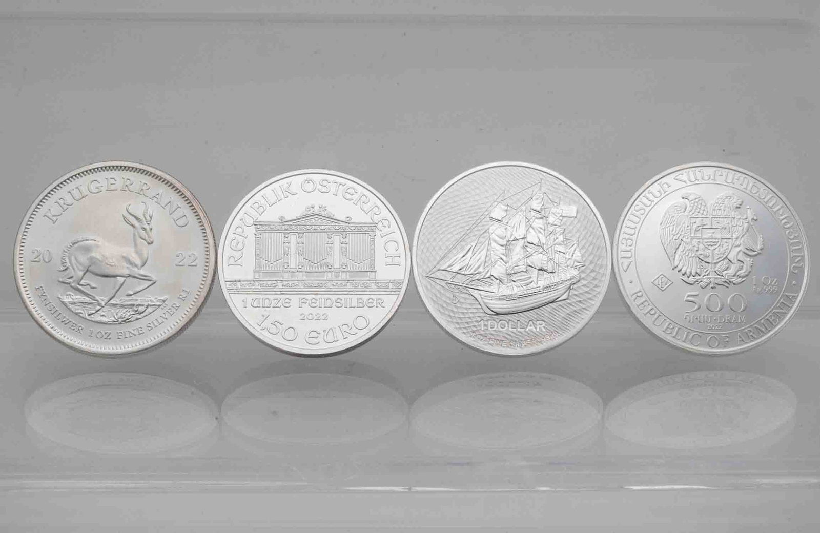 2022 Lot Of 4 Krugerrand, Philharmonic, Cook Island, Noah's Ark Silver 1oz Coins (1 of 2)