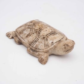 Antique Chinese Carved Jade Turtule Sculpture