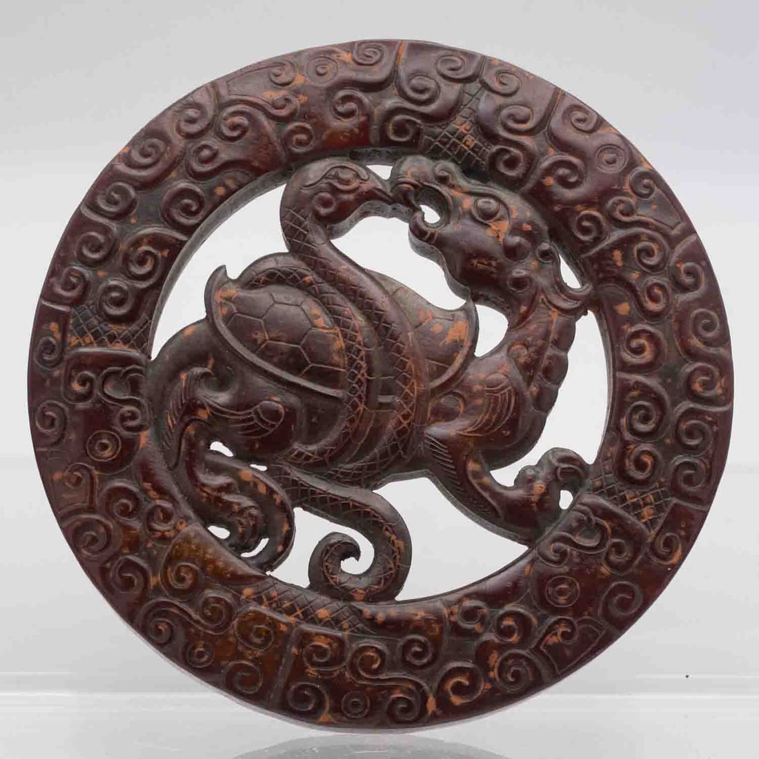 Old Chinese Carved Jade XuanWu Turtle Bi (1 of 5)