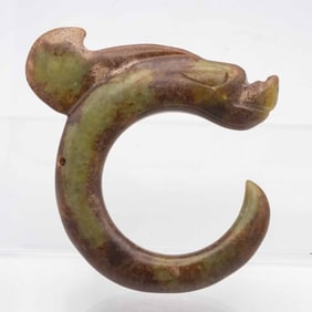 Antique Chinese Hongshan Culture Jade Pig Dragon Amulet