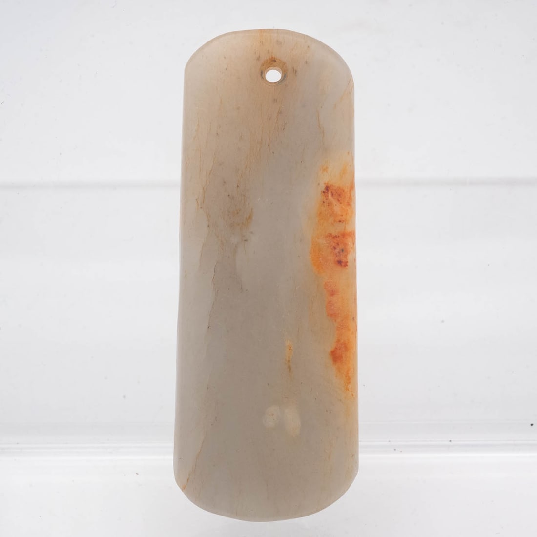 Antique Chinese Hetian Jade Pendant: Medium: Hetian JadeSize: 3.7x1.4x0.3 inchesAge/Detail: Antique ChineseCondition: great overall, check photo for condition reference.Provenance:Collection from Estate in TribeccaLiveShipping is NOT a p