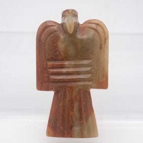 Antique Chinese Hongshan Culture Translucent Jade Eagle Amulet