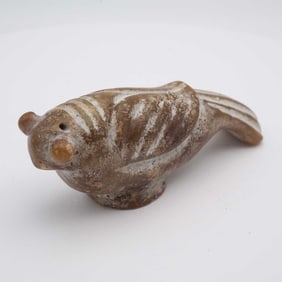 Antique Chinese Hongshan Culture Jade Bird Sparrow Figure