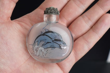 20th Century Vintage Chinese Inside Painted Snuff Bottle