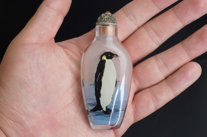 20th Century Vintage Chinese Inside Painted Snuff Bottle