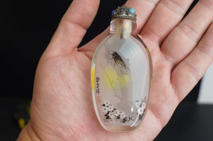 20th Century Vintage Chinese Inside Painted Snuff Bottle
