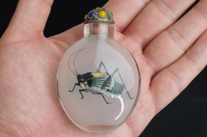 20th Century Vintage Chinese Inside Painted Snuff Bottle