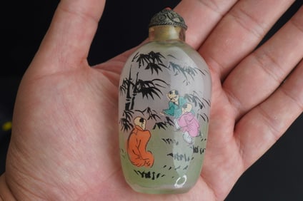 20th Century Vintage Chinese Inside Painted Snuff Bottle