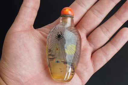 20th Century Vintage Chinese Inside Painted Snuff Bottle