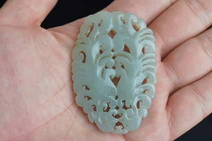 Antique Chinese 19th Century Carved Jade