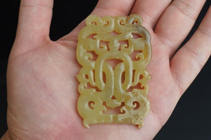 Antique Chinese 19th Century Carved Jade