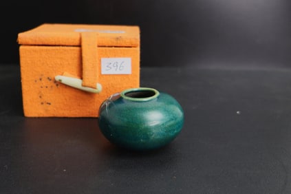 Antique Chinese SMALL GREEN GLAZED JAR