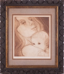 1972 Modernist Etching On Paper "Only With The Heart"