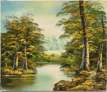 Vintage Impressionist Oil On Canvas "Forest River": Title: Forest RiverMedium: Oil On CanvasSize: 20 x 24 inchesAge: VintageCondition: Great Overall AllSignature: SignedProvenance:Collection From Glen CoveCombined shipping rate available. For affordabl