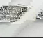 14KT White Gold Natural Diamond Men’s Wide Band # 2049