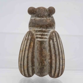 Archaic Chinese Hongshan Culture Stone Cicada Amulet