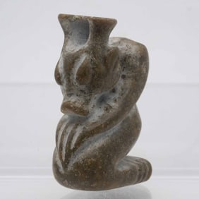 Antique Chinese Hongshan Culture Stone Sun God Figure