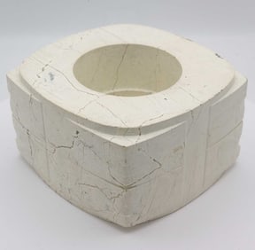 Old Chinese Liangzhu Style Carved Stone Large Cong