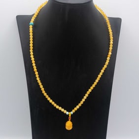 Vintage Chinese Amber Necklace