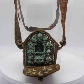 Antique Chinese Tibetan Bronze Gau Box Prayer Box