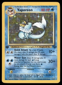 Vaporeon 1st Ed. Jungle #12/64 Holo Pokemon Card