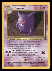 Gengar (5) Fossil #05/62 Holo Pokemon Card