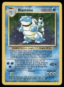Blastoise Base Set #002/102 Holo Pokemon Card