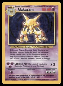 Alakazam Base Set #001/102 Holo Pokemon Card