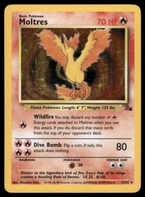 Moltres (12) Fossil #12/62 Holo Pokemon Card