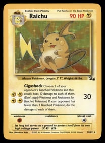 Raichu (14) Fossil #14/62 Holo Pokemon Card