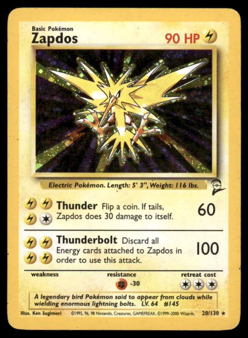 Zapdos Base Set 2 #020/130 Holo Pokemon Card: We offer combined shipping on multiple items. Buyers may also arrange their own shipping. LiveShipping is a separate and independent option for shipping that is NOT a part of the auction house or thei