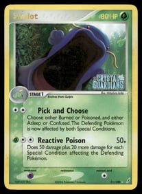 Swalot Stamped Crystal Guardians #11/100 Holo Pokemon Card
