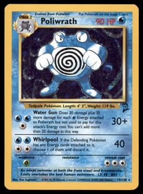 Poliwrath Base Set 2 #015/130 Holo Pokemon Card
