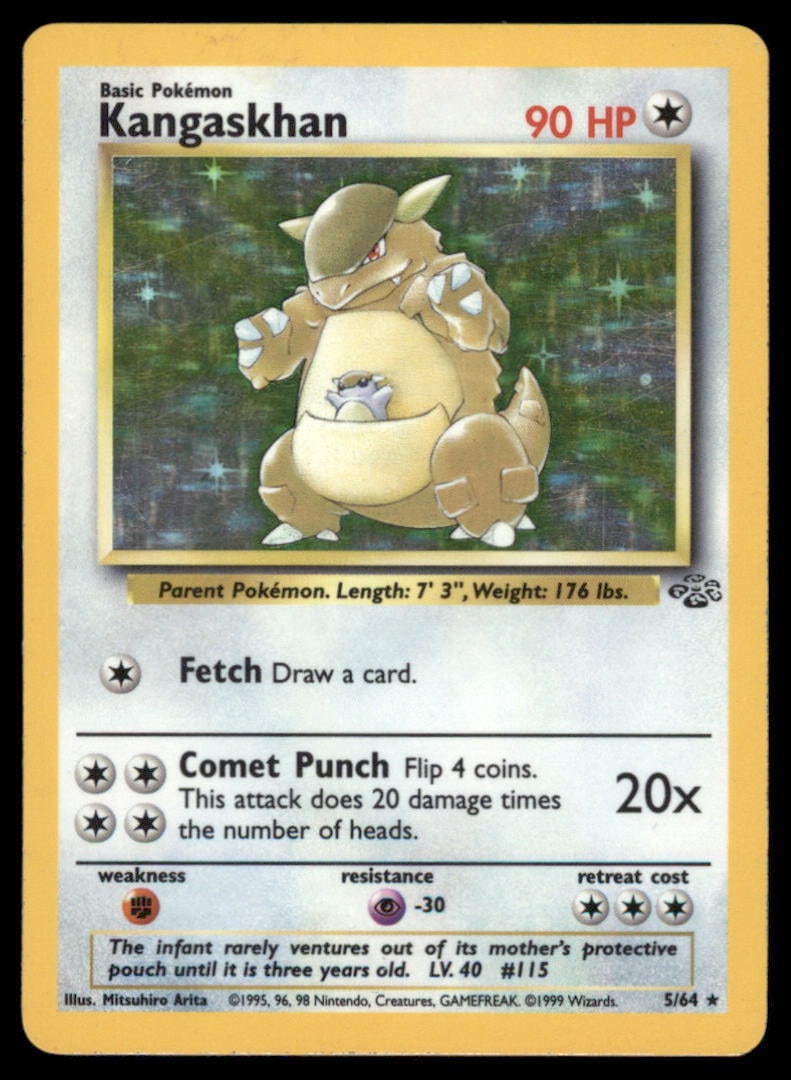 Kangaskhan (5) Jungle #05/64 Holo Pokemon Card: We offer combined shipping on multiple items. Buyers may also arrange their own shipping. LiveShipping is a separate and independent option for shipping that is NOT a part of the auction house or thei