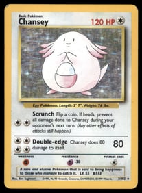 Chansey Base Set #003/102 Holo Pokemon Card
