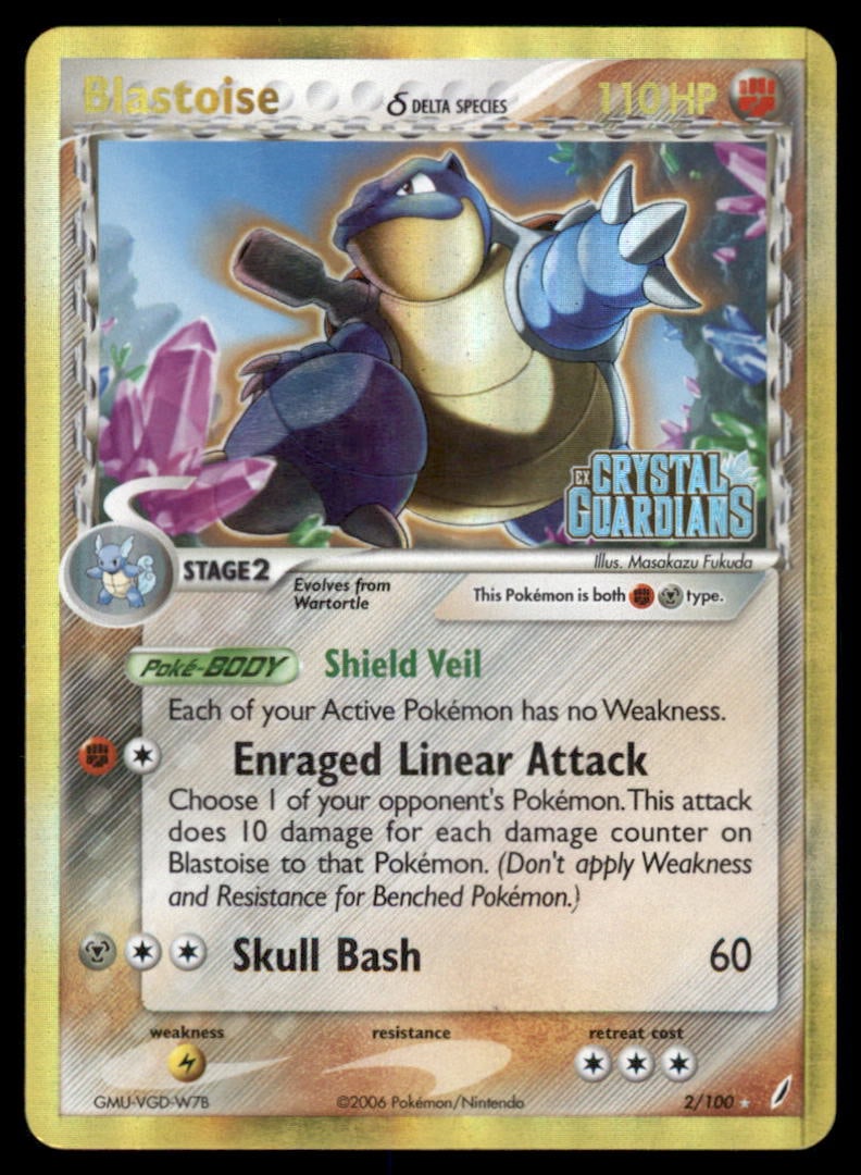 Blastoise (Delta Species) Stamped Crystal Guardians #2/100 Holo Pokemon Card: We offer combined shipping on multiple items. Buyers may also arrange their own shipping. LiveShipping is a separate and independent option for shipping that is NOT a part of the auction house or thei