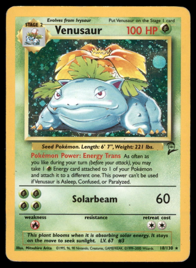 Venusaur Base Set 2 #018/130 Holo Pokemon Card: We offer combined shipping on multiple items. Buyers may also arrange their own shipping. LiveShipping is a separate and independent option for shipping that is NOT a part of the auction house or thei