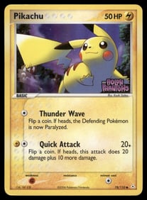 Pikachu Stamped Holon Phantoms #78/110 Holo Pokemon Card