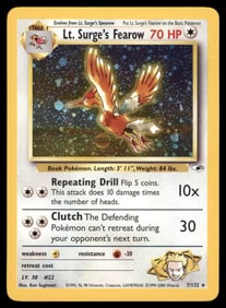 Lt. Surge's Fearow Gym Heroes #007/132 Holo Pokemon Card