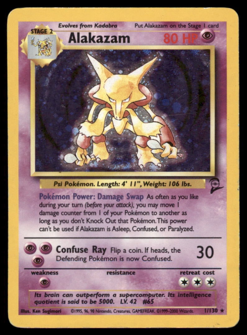 Alakazam Base Set 2 #001/130 Holo Pokemon Card: We offer combined shipping on multiple items. Buyers may also arrange their own shipping. LiveShipping is a separate and independent option for shipping that is NOT a part of the auction house or thei