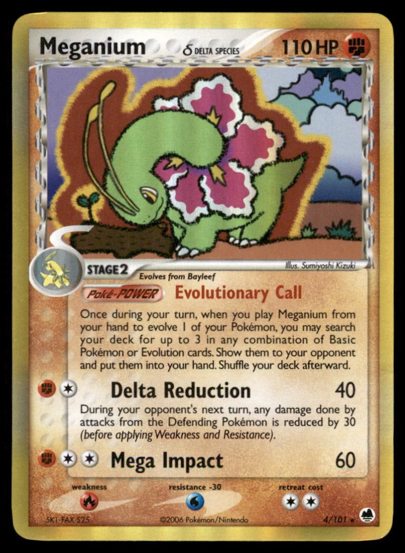 Meganium (Delta Species) Dragon Frontiers #4/101 Holo Pokemon Card: We offer combined shipping on multiple items. Buyers may also arrange their own shipping. LiveShipping is a separate and independent option for shipping that is NOT a part of the auction house or thei