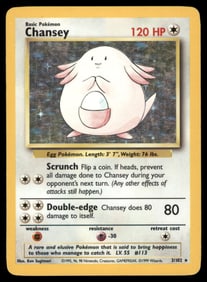 Chansey Base Set #003/102 Holo Pokemon Card