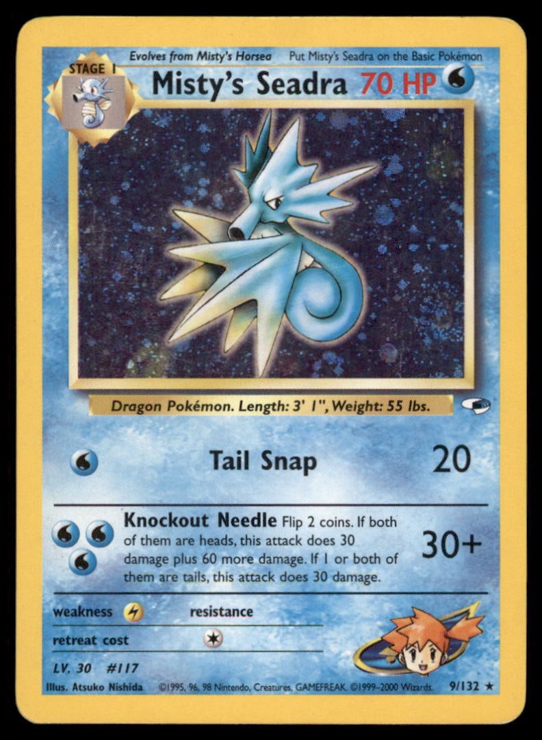 Misty's Seadra Gym Heroes #009/132 Holo Pokemon Card: We offer combined shipping on multiple items. Buyers may also arrange their own shipping. LiveShipping is a separate and independent option for shipping that is NOT a part of the auction house or thei