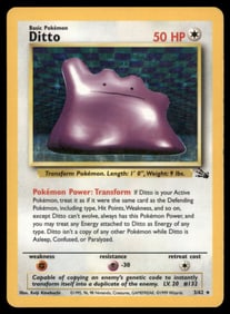 Ditto (3) Fossil #03/62 Holo Pokemon Card
