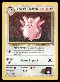Erika's Clefable Gym Heroes #003/132 Holo Pokemon Card