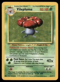 Vileplume (No Symbol) Jungle #15/64 Holo Pokemon Card